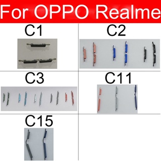 สายเคเบิ้ลปุ่มปรับระดับเสียงด้านข้าง อะไหล่ซ่อมแซม สําหรับ OPPO Realme C1 C2 C3 C11 C15 C17