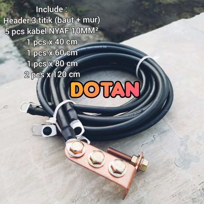 3 POINTS 5 NYAF CABLE 10MM GROUND WIRE KIT สายกราวด์รถยนต์