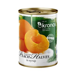 โครโนส ก.KRONOS ลูกพีชในน้ำเชื่อม 820PEACH HALVES INSYRUP820G