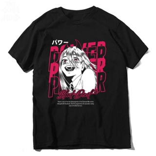 T-shirt เสื้อยืด พิมพ์ลายอนิเมะ AGX CHAINSAW MAN BLOOD DEVIL POWER สําหรับผู้ชาย S-5XL