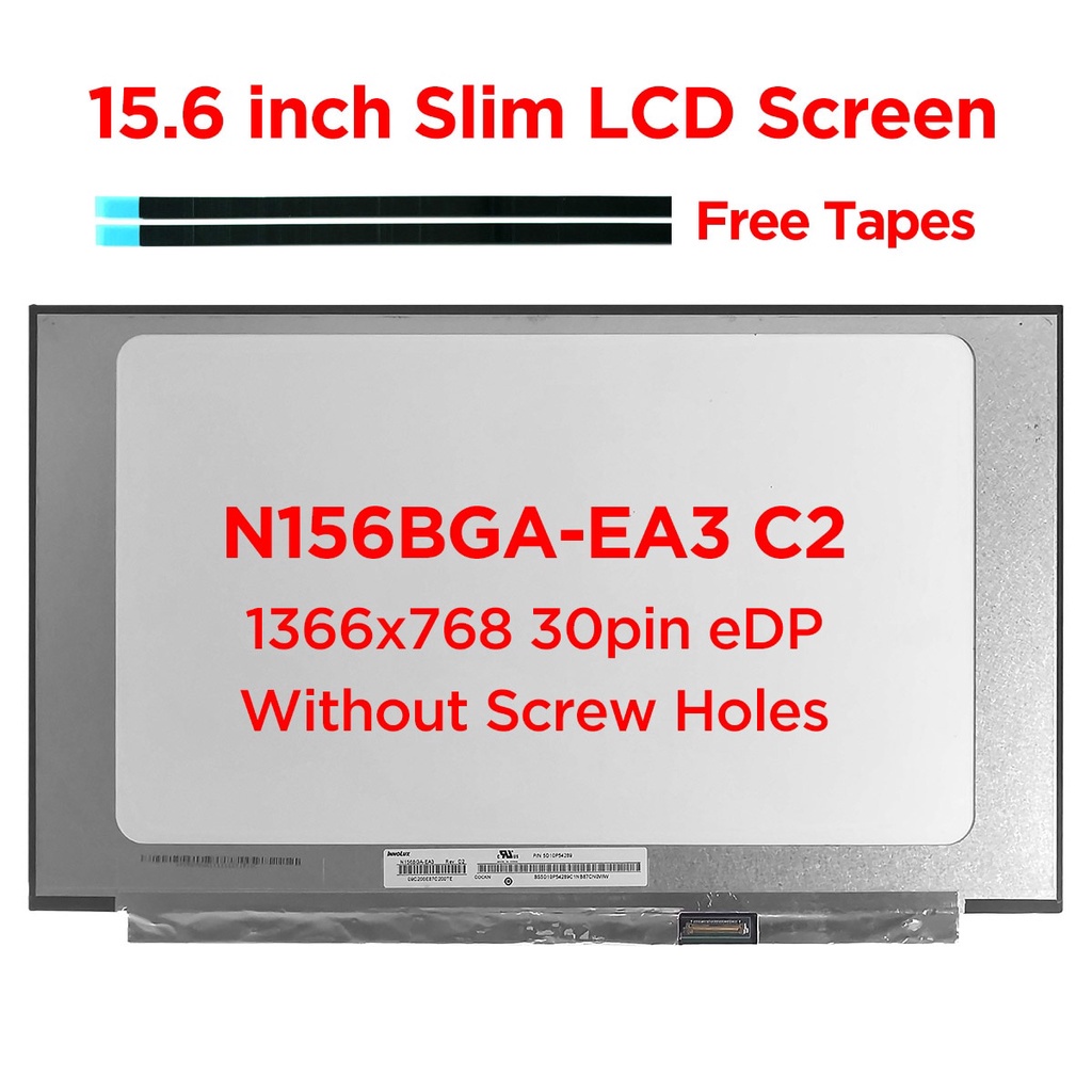 15.6 "Slim แล็ปท็อปหน้าจอ LCD N156BGA-EA3 Rev.C2 NT156WHM-N44 V8.0 B156XTN08.1 B156XTN08.0 HD1366x76