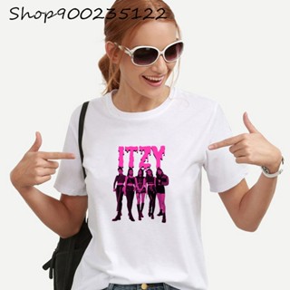 Kpop ITZY เกาหลีเสื้อยืดผู้หญิงแฟชั่นแขนสั้น O-Neck Harajuku Casual Streetshirts หญิง Tee Goth เสื้อ,Dropshipping_09