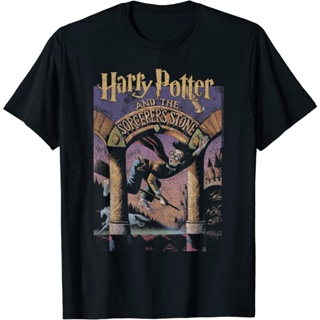 เสื้อยืด พิมพ์ลาย The Sorcerers Stone Book Harry Potter แฟชั่นสําหรับผู้ชาย และผู้หญิง_12