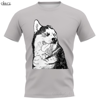 CLOOCL Fashion Short Sleeve T-Shirt Funny Husky Pattern Loose Casual Creative Short Sleeve Round Neck T-Shirt Haraj_04