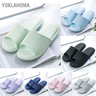 YOklahoma รองเท้าแตะในห้องน้ำ Unisex กันลื่นรองเท้าแตะอาบน้ำฤดูร้อนในร่มรองเท้าแตะเงียบนุ่ม