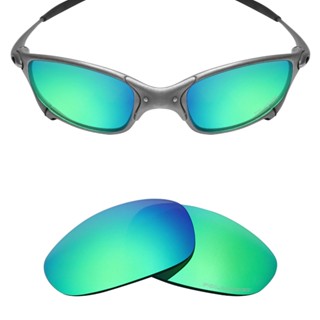 Snark POLARIZED เลนส์โลหะ สีเขียวมรกต แบบเปลี่ยน สําหรับแว่นตากันแดด Oakley Juliet X-Metal NOBN