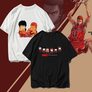 Fashion Japanese Anime Slam Dunk Sports Pure Cotton t-Shirt Harajuku Style Rukawa Kaede Plus Size Short-Sleeved_09