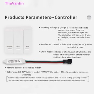 Thevantin WS2811 2835SMD 24V DC แถบไฟ LED ควบคุมแบบไร้สาย