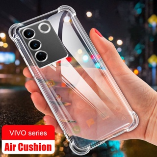 เคสโทรศัพท์มือถือ ซิลิโคนใส กันกระแทก หรูหรา สําหรับ Vivo V27e V27 Pro V27Pro VivoV27e 5G 2023