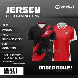 ใหม่ GEEK FAM JERSEY 2023 MPL S12 สติกเกอร์ชื่อ และคําพูด