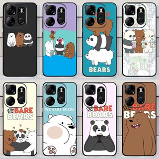 เคสโทรศัพท์มือถือซิลิโคน ขอบสี่เหลี่ยม ลายหมี สําหรับ Itel A60
