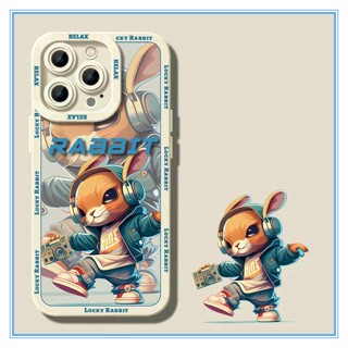 ช้สำหรับ เคสไอโฟน11 silicone soft case fashionable rabbit case เคส compatible for iPhone 14 13 12 pro max เคสi11 caseiPhone14Pro เคสiPhone13promax