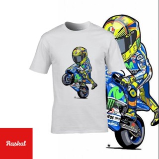 ขายดี เสื้อยืดแขนสั้น ผ้าฝ้าย ลาย Vr46 Valentino Rossi 190Gsm Motogp EBchon37DApkjp17 สําหรับผู้ชาย