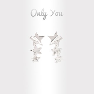 Only You ต่างหูเงิน 925 รูปดาวห้าแฉก สองชั้น หรูหรา
