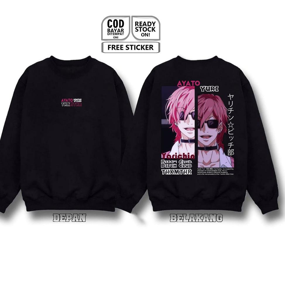 CREWNECK SWETER AYATO YURI YAIRICHIN BITCH CLUB TAKASHI YUU KASHIMA GUESTRA FUJISAKI ANIME MANGA SIG