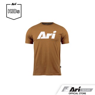 ARI KIDS SIGNATURE LIFESTYLE TEE - MUSTARD/WHITE/WHITE เสื้อยืด อาริ คิดส์ ซิกเนเจอร์ สีมัสตาร์ด