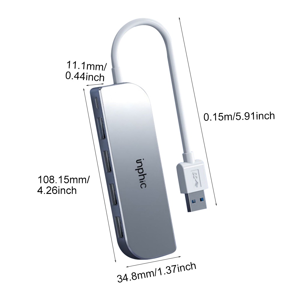ฮับ USB ความเร็วสูง 4 พอร์ตฮับ USB 3.0 HUB Adapter สำหรับ PC แล็ปท็อปอุปกรณ์เสริมคอมพิวเตอร์