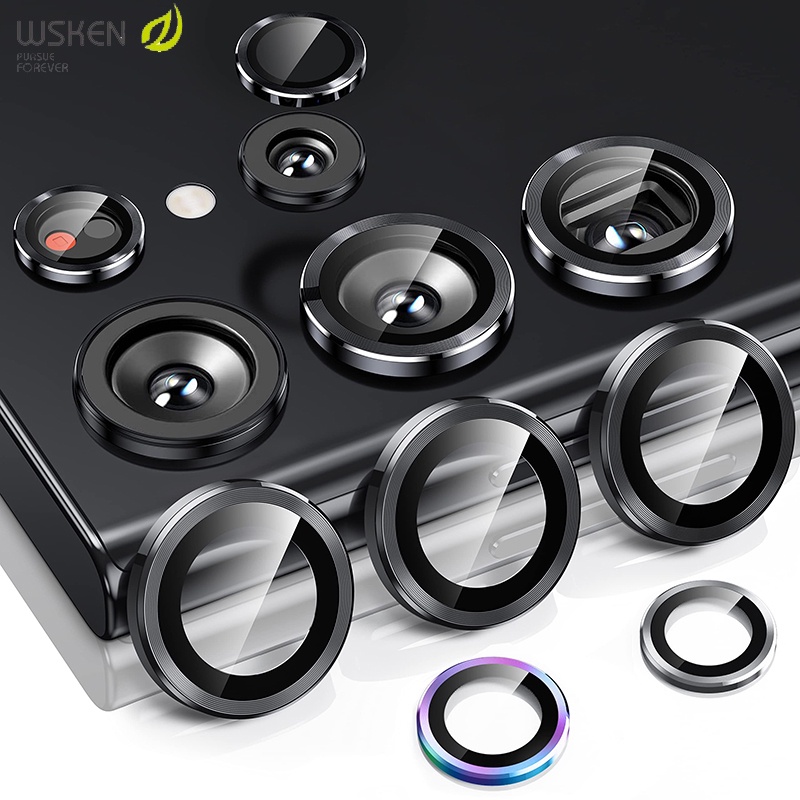 (ของแท้ส่งไว) Wsken S25 Ultra กระจกกันรอย เลนส์กล้อง 9H Aluminium Lens for Samsung Galaxy S25 Ultra ตัวป้องกันเลนส์กล้อง HD ฟิล์มกระจกนิรภัยโลหะ S24/S23/S22 Ultra ฟิล์มกล้อง กระจกกันรอย เลนส์กล้อง S25 Ultra ตัวป้องกันเลนส์ ป้องกันรอยขีดข่วน ติดตั้งง่าย
