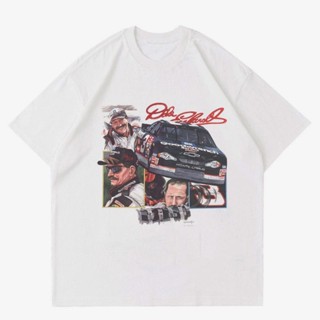 คอตต้อนคอกลมเสื้อยืด | ขนาดใหญ่ | เสื้อยืด ลาย Nascar DALE EARNDHARDT VINTAGE | เสื้อยืด ลาย RACING CARS-5XL_02