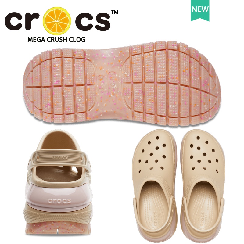 รองเท้า cross แท้ cross mega crush รองเท้าเสริมส้นผู้หญิง สีน้ำตาล/เจ็ดสี รองเท้าแตะน่ารัก รองเท้าไปทะเล|207988