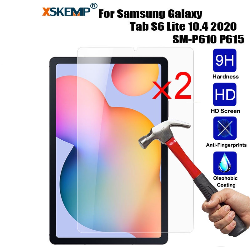 ฟิล์มกระจกนิรภัยกันรอยหน้าจอ HD 9H 9H แบบบางพิเศษ สําหรับ Samsung Galaxy Tab S6 Lite 10.4 P610 P615 2 ชิ้น