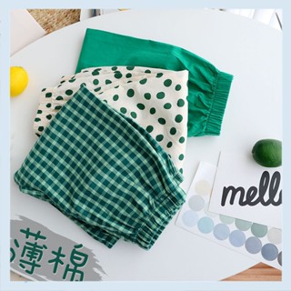 Baby Plaid lantern pants summer thin cotton linen anti-mosquito pants for boys and girls baby summer pants childrens home pants