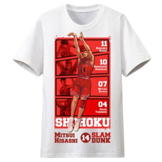 tshirt เสื้อยืด พิมพ์ลายการ์ตูนแอนิเมชั่น Slam Dunk(S-5XL)