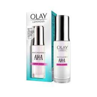 Olay Luminous Niacinamide + AHA Face Super Serum Reduce Acne Marks 30ml - เซรั่มหน้าใส โอเลย์