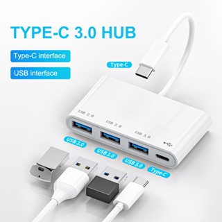 อะแดปเตอร์ฮับ USB C USB3.0 4 พอร์ต Type C เป็น USB 3.0 2.0 OTG USB-C สําหรับแล็ปท็อป แท็บเล็ต โทรศัพท์