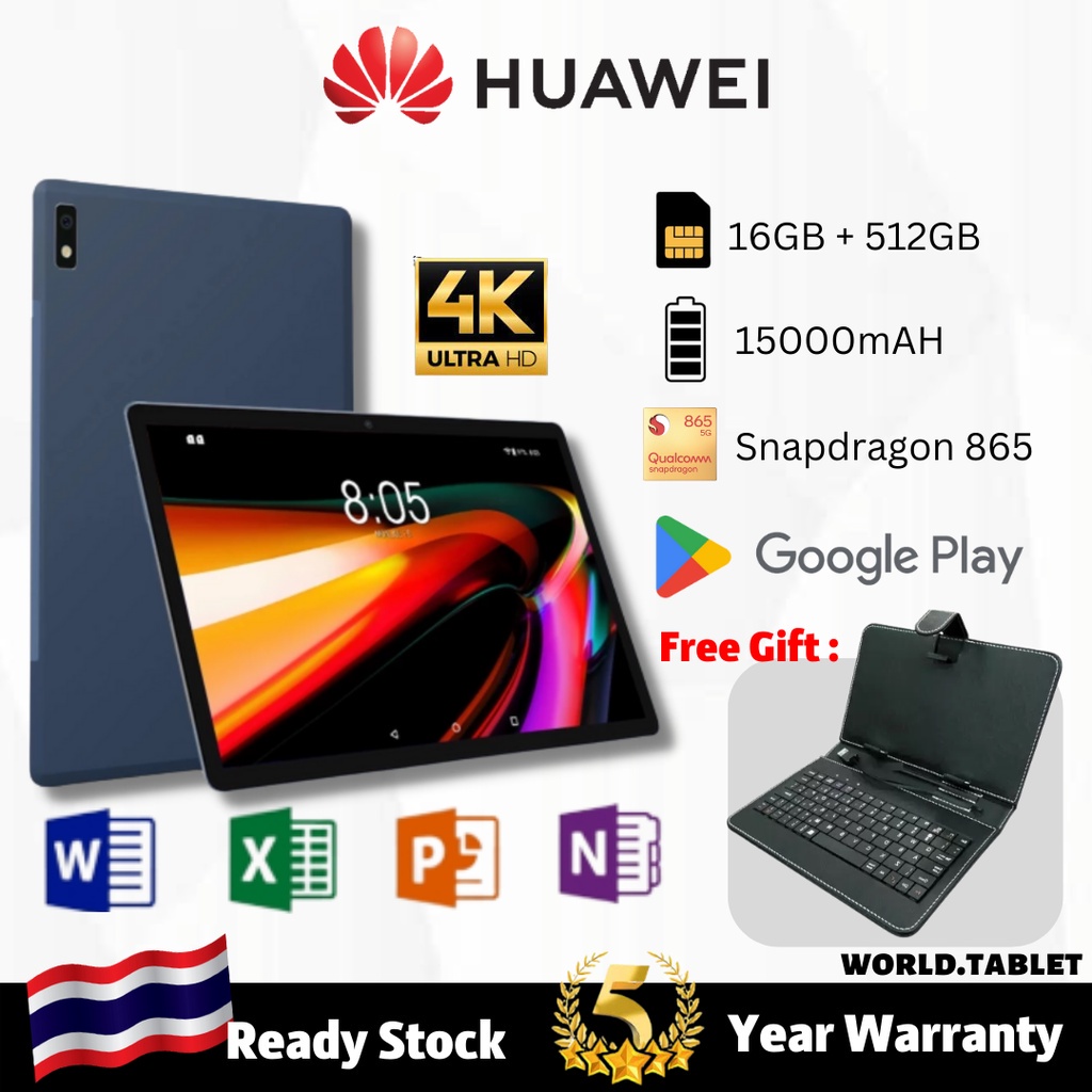🔥พร้อมส่ง🔥แท็บเล็ต Huawei Tablet หน้าจอ 10.1 นิ้ว [6GB RAM 128GB ROM] Android 8.1 หนึ่งซิม 4G LTE WIFI Huawei Tablet