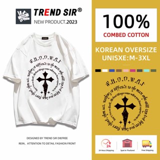 ⚡พร้อมส่ง⚡️เสื้อยืด oversize cotton 100 เสื้อยืดคอกลม ทรงหลวม เสื้อยืดแขนสั้น เสื้อยืดคอกลมแขนสั้น สไตล์เกาหลีเสื้อเสื้อยืด มี9สี M-3XL