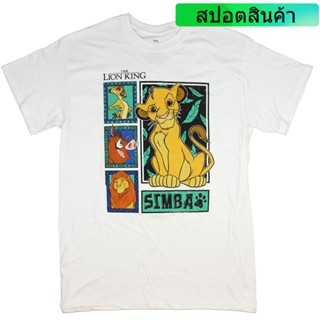 เสื้อยืดแฟชั่นผู้ชายคอกลมผ้าฝ้ายพิมพ์ลาย Disney The Lion King Simba_05