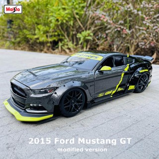 โมเดลรถยนต์ Maisto 1:18 2015 Ford Mustang GT อัลลอย สไตล์เรโทร คลาสสิก ของขวัญ สําหรับตกแต่งรถยนต์