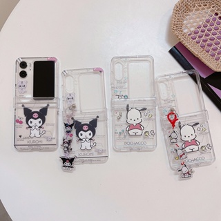 เคสโทรศัพท์มือถือพลาสติก แบบแข็ง ลายการ์ตูนคุโรมิน่ารัก พร้อมจี้ สําหรับ OPPO Find N2