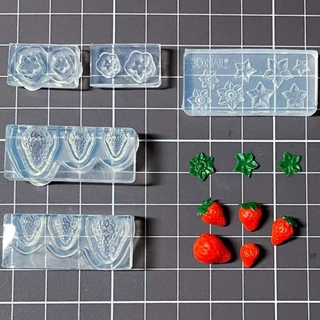 Mis แม่พิมพ์ รูปสตรอเบอร์รี่ 3D ขนาดเล็ก สําหรับทําขนม เครื่องประดับ สบู่ แฮนด์เมด