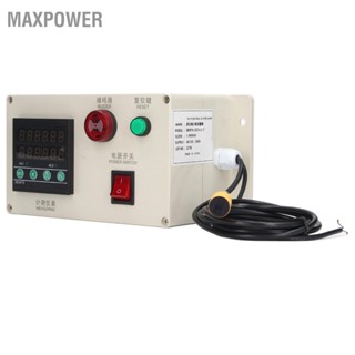 Maxpower BERM เครื่องนับความยาวเชิงกลสองแถว 6 หลัก เครื่องนับความยาวอัตโนมัติแบบดิจิตอล AC100‑240V