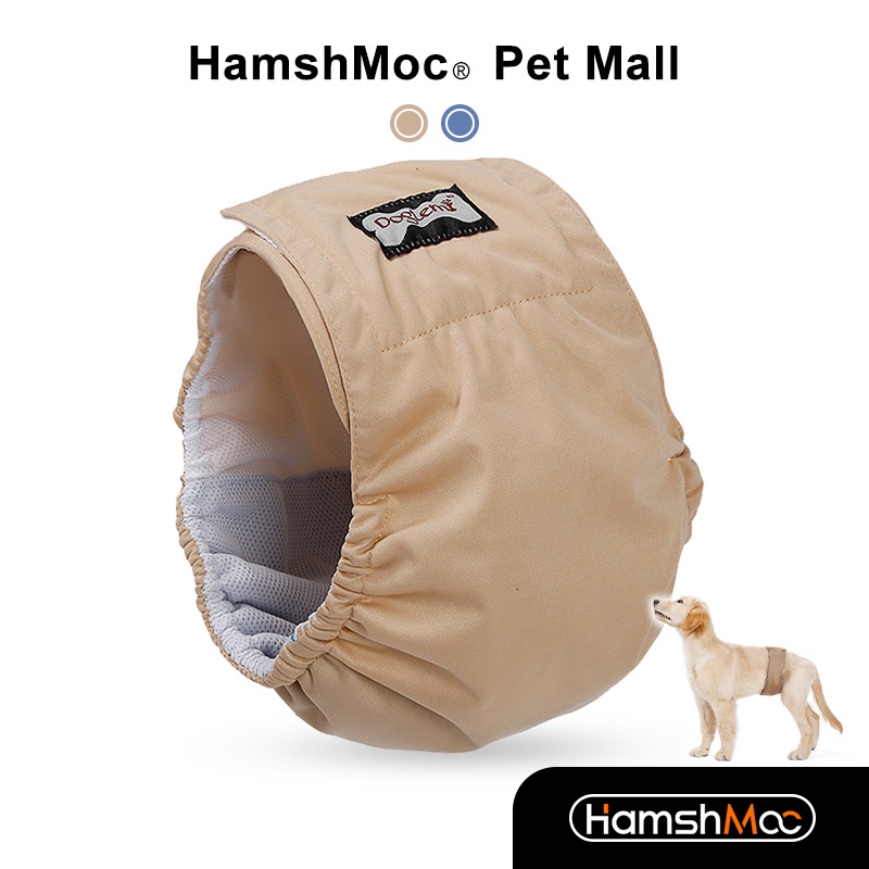 HamshMoc ล้างทําความสะอาดได้ชายผ้าอ้อมสุนัขนํามาใช้ใหม่ท้องวงดูดซับสูงปรับรั่วซึมระบายอากาศชุดชั้นในห่อสุนัขสําหรับการหยุดย