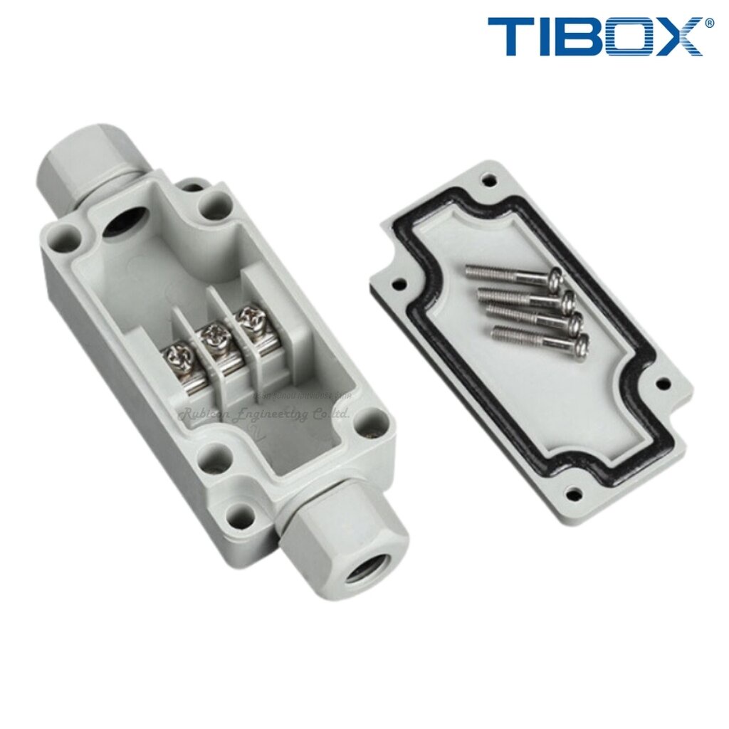 TIBOX PBT-3P กล่องพลาสติก พร้อมเทอร์มินอลบล็อก (Plastic Terminal Block Box IP66) 3Pole 15A Size : 65