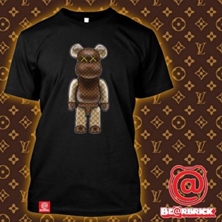  LIMITED EDITION 2022: Bearbrick x Gucci LV Mens Big Size Short Sleeve Black Graphic Tees for Men Women Couple Set _05