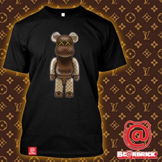  LIMITED EDITION 2022: Bearbrick x Gucci LV Mens Big Size Short Sleeve Black Graphic Tees for Men Women Couple Set _05