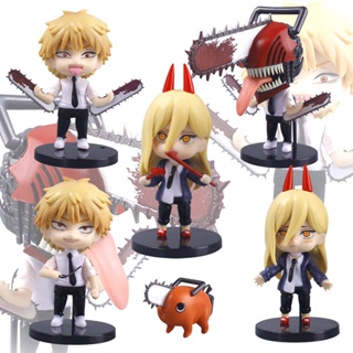 โมเดลฟิกเกอร์ PVC อนิเมะ Denji Power Action Figurines 6 ชิ้น ต่อชุด ของเล่นสําหรับเด็ก