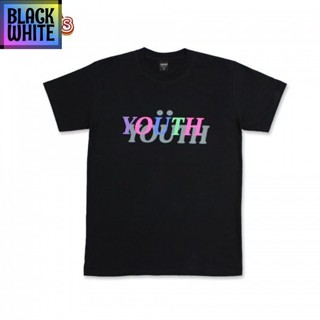 BWCB -สินค้าเดิม/เสื้อยืดคอกลม/ YOÜTH^printing/สีดำ&amp;สีขาว!!เสื้อยืดเท่ห์ เสื้อยืดฮิตๆ เสื้อยืดยี่ห้อ  oversize