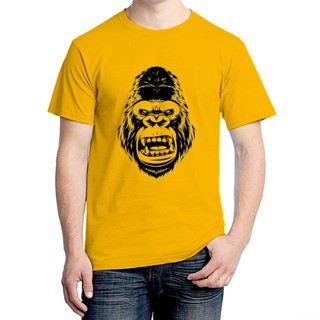 เสื้อยืดพิมพ์ลายแฟชั่น เสื้อยืด พิมพ์ลายสัตว์ KINGKONG GORILLA APE KING พรีเมี่ยม_01