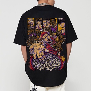 Doodletoons Slamdunk T Shirt Anime Front And Back Printed Shirt Black And White Top_09
