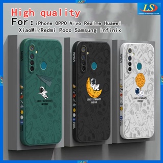 เคส Realme 5 เคส Realme 5 pro เคส Realme 5i เคส Realme 6i 5s เคส Realme 10 pro Plus เคส Realme 9 pro Plus เคส Realme c3 6 pro 7 pro 7i C17 8 8 pro 8i เคส Realme 9i 5G เคสโทรศัพท์มือถือ ลายนักบินอวกาศ Nasa สําหรับ TKRC