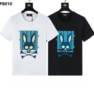 เสื้อยืดผู้ Psychoobuny Skull Bunny เสื้อยืดลําลอง ผ้าฝ้าย แขนสั้น พิมพ์ลายหัวกะโหลก สําหรับผู้ชาย และผู้หญิง S-5XL