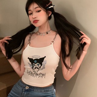 ❣สลิงน่ารัก❣เสื้อสายเดี่ยว แต่งสายโซ่ แฟชั่นฤดูร้อน สําหรับผู้หญิง และนักเรียน