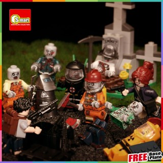 Biochemical Zombie Graveyard Zombie Group Zombie Skeleton Mini Figures ประกอบอาคารบล็อกของเล่น