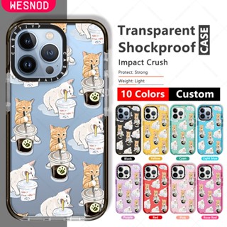 กันกระแทกใสแข็งบางใสแฟชั่น Case เคสโทรศัพท์มือถือ ลายศิลปิน Amelia Rizky Coffee Cat and Cola Cat สําหรับ Iphone 15 14 12 11 13 Pro Max X Xr Xs 7 8 Plus Miniซิลิโคนนิ่มเคส tpu คุณภาพสูงยี่ห้อใสขอบเรียบโทรศัพท์มือถือฝาปิด Tifyอุปกรณ์เสริมสำหรับ