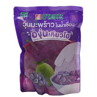 ชาวเกาะวุ้นมะพร้าวน้ำเชื่อมกลิ่นองุ่น1กกCHAOKOH SYRUP COCONUT GELKYOHO GRAPE1KG